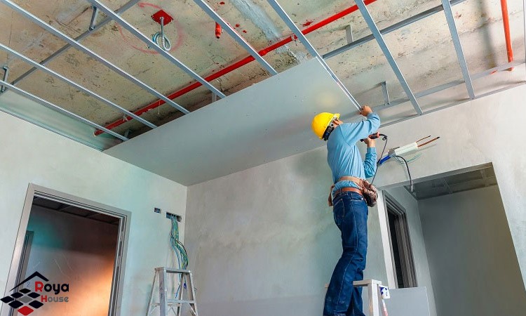 مراحل نصب سقف کاذب PVC